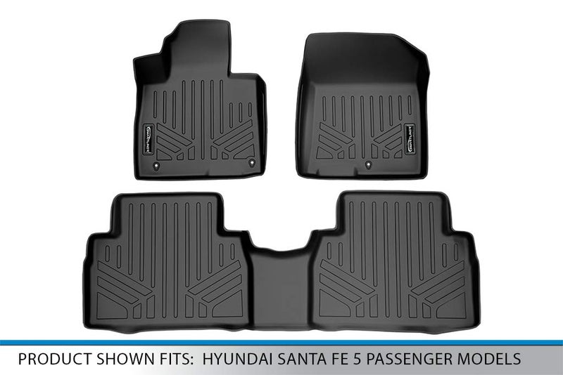 SMARTLINER Custom Fit Floor Mats 2 Row Liner Set Compatible with 2019-2020 Hyundai Santa Fe - Image 5